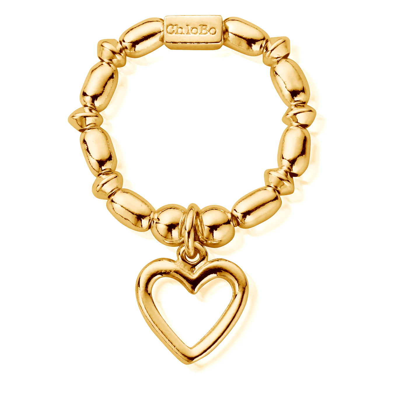 Mini Rice Open Heart Ring - Image 7