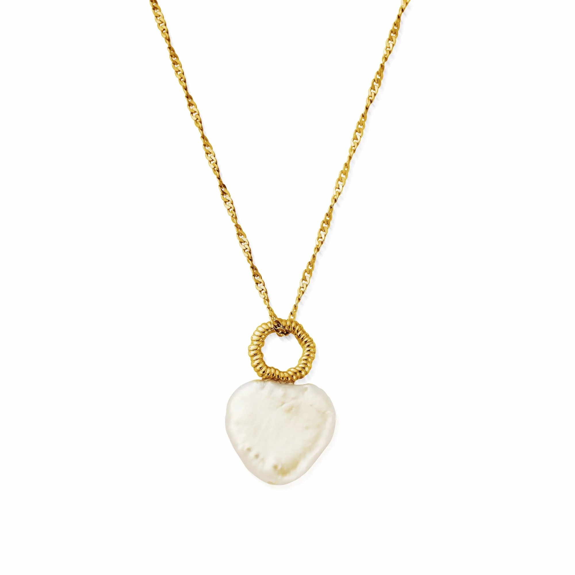 Tiny Twisted Rope Chain Lucky Pearl Necklace - Image 3